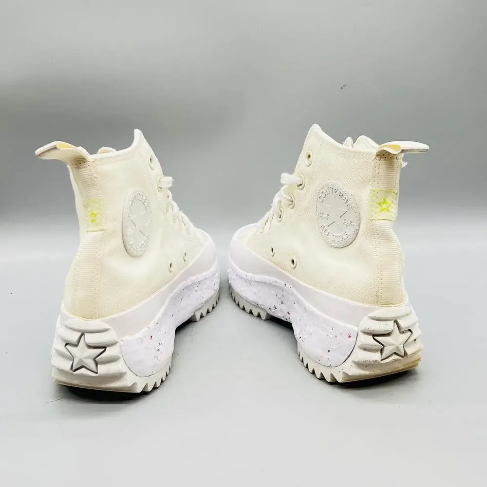 Converse Shoes Womens 6.5 Off White Canvas Run Star Hike Platform Sneakers - Picture 6 of 11